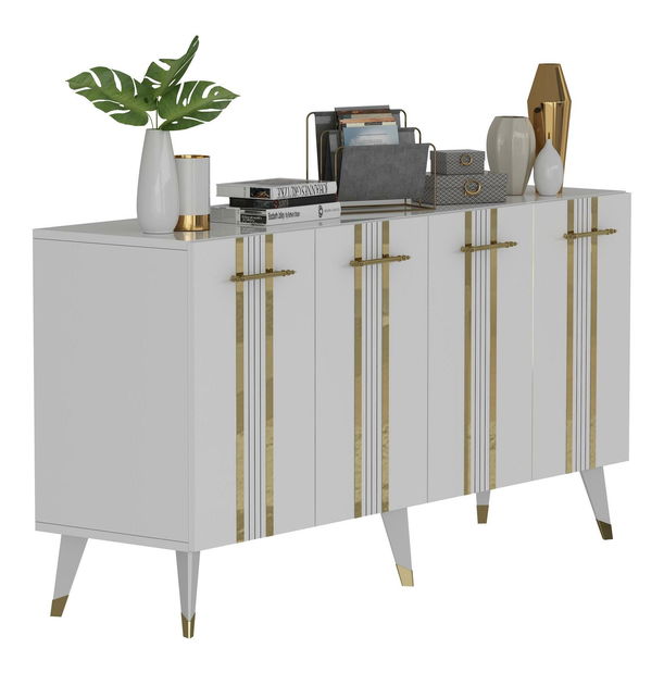 Skrinka Pebine 1 (biela + zlatá) 