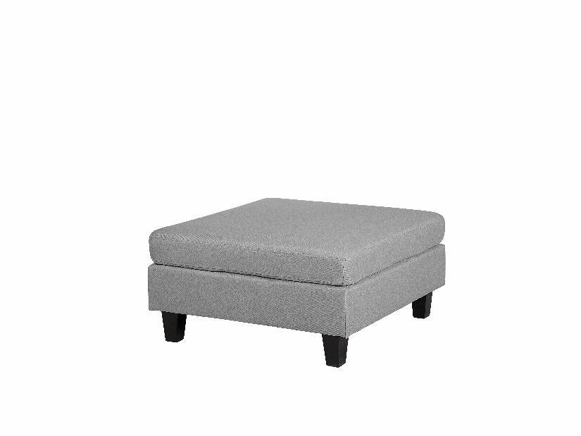 Modulárna sedačka v tvare U FELLE (polyester) (svetlosivá) (pre 3 ľudí) (s taburetkou)