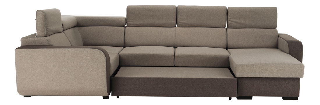 Colțar în formă de U Imani (maro deschis + maro)