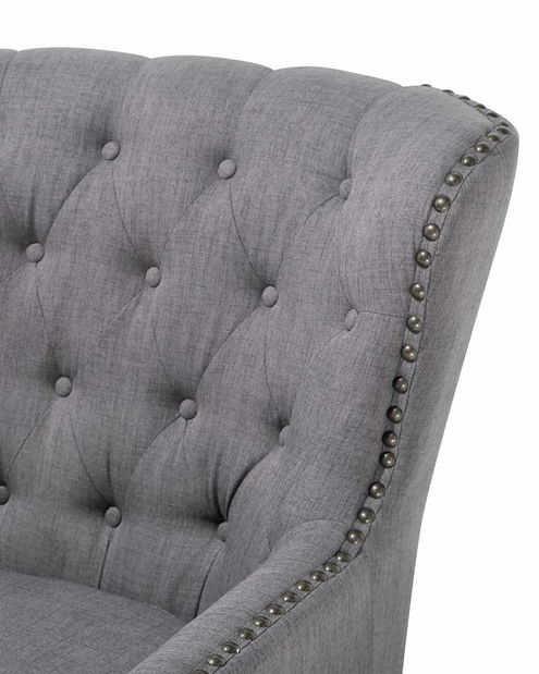 Kreslo ušiak Vaner (svetlosivá)