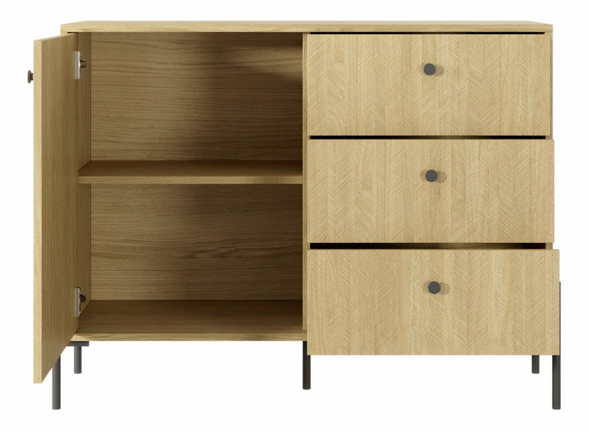 Komoda Scandia D3S (hrast scandi + jelka scandi)