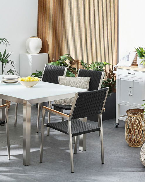 Set 2ks. stoličiek Grosso (čierna) (ratan)