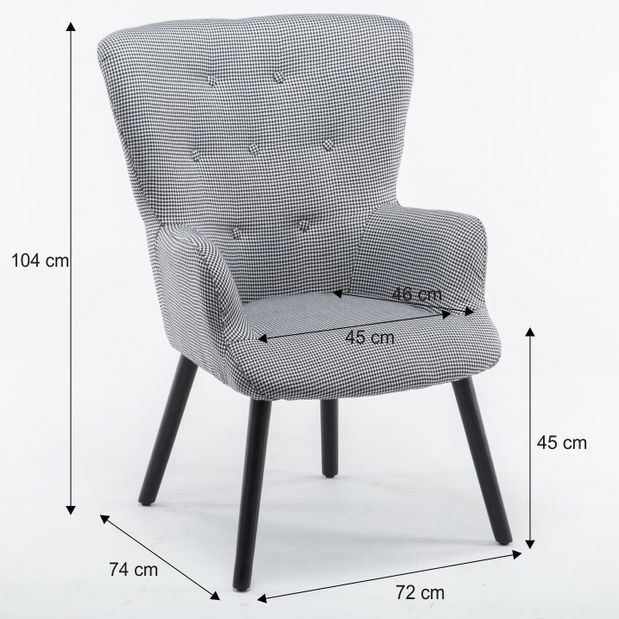 Relax fotel Escravo (apró minta+ fekete)