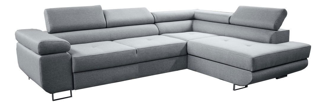 Rohová sedačka Moshe (svetlosivá) (P)