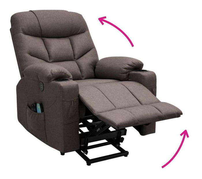 Masážne kreslo Hipocresias (hnedá) 