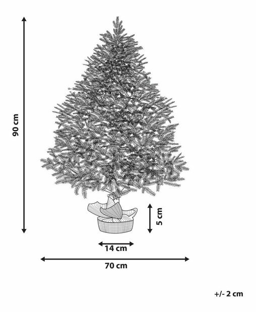 Karácsonyfa 90 cm Racionis (zöld) 