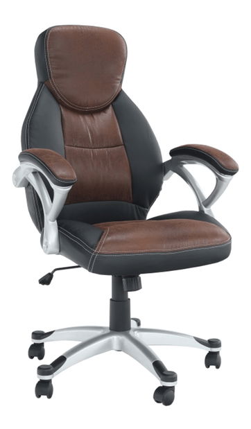 Uredska fotelja Ikalis (smeđa + crna) 