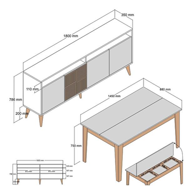 Mobilier living Milhouse (Nuc + Alb)