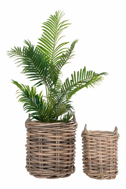 Set 2 ks prútených kvetináčov Bdolena (prírodná)