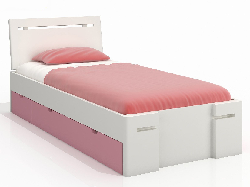 Jednolôžková posteľ 90 cm Naturlig Kids Bokeskogen High Drawers (borovica) (s roštom)