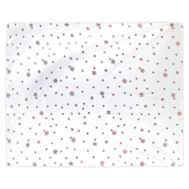 Terítő 130x160 cm Vörös pelyhek (fehér)