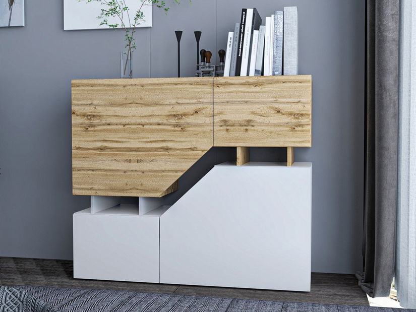 Dulap Belsia (alb + wotan) *vânzare stoc