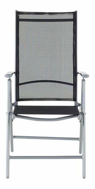 Kerti étkezőszett CARAMBA (alumínium) (fekete) (6 személy számára)