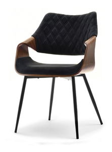 Stolica Rolf K (tamni orah + crna)