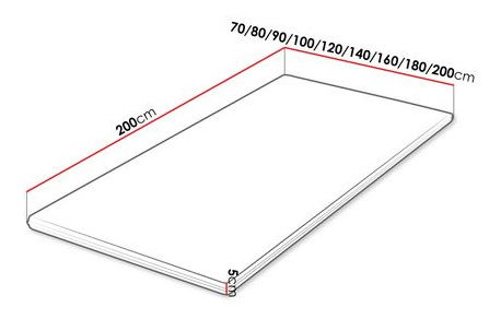 Topper 180x200cm Zuraki 