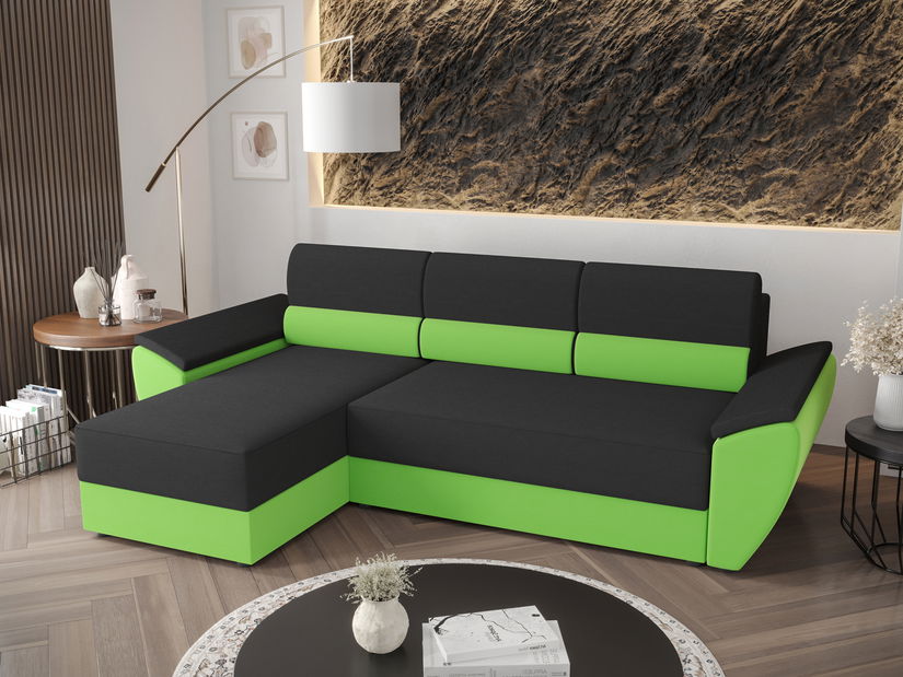 Colțar Radiant L2 (Gri închis + Verde) (S)