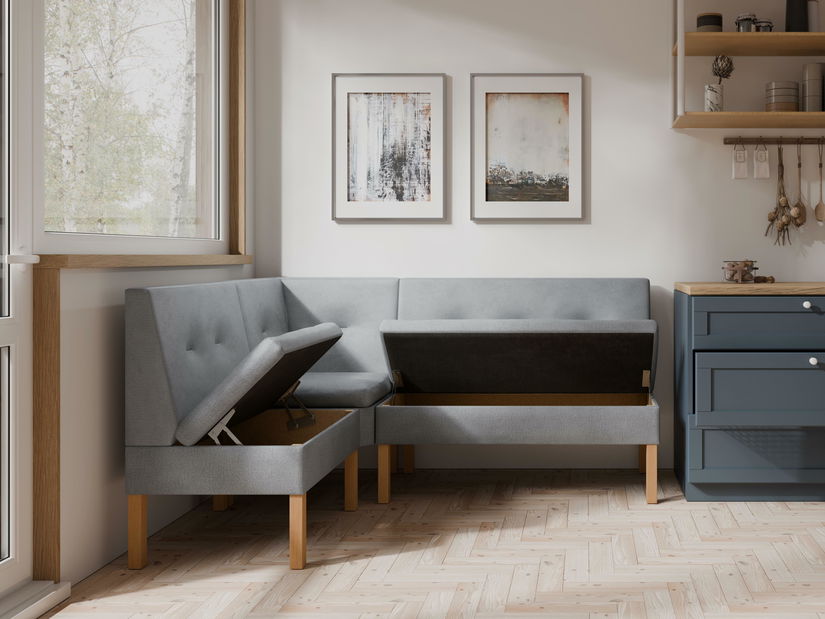 Kuhinjska kutna klupa Paryd 140x200 (siva)