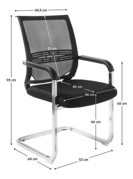 Scaun conferință Fuljama (negru)