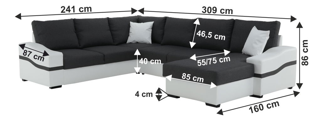 Kutna garnitura U Orleton 2+A+2R+L (D) 