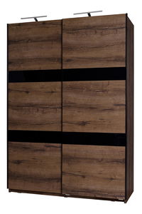 Dulap de haine Desayuno DSZ150 (Stejar monastery + Negru lucios)