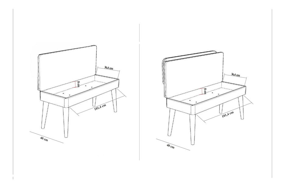 Set mobilier sufragerie Vlasta 2 (alb + bleumarin) albastru) (pentru 6 persoane)