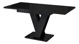 Jedálenský stôl Mabea (lesk čierny) (pre 4 až 6 osôb)