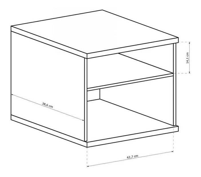 Éjjeliszekrény Claudi 17 (artisan tölgy)