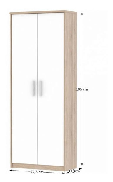 Set mobilier pentru birou Hansa 2 NEW (stejar sonoma + alb)