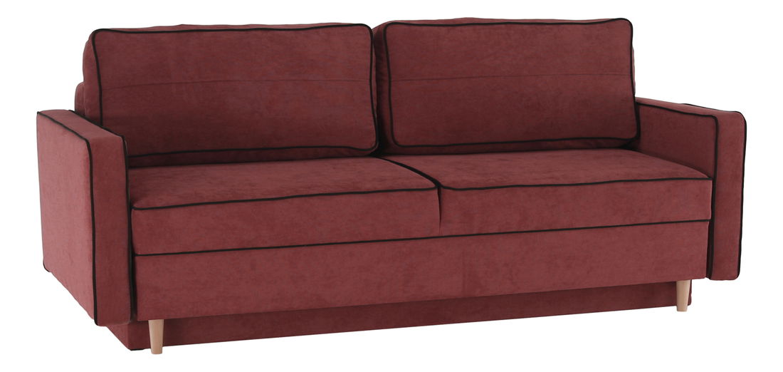 Pohovka trojsedačka Banuga (ružová + čierna)