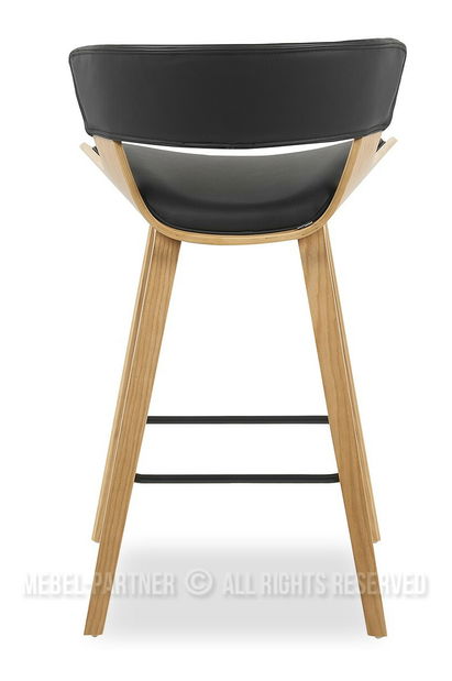 Scaun bar CH70 (negru + stejar)
