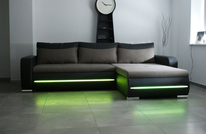 Rohová sedačka Kody (P) (s LED osvetlením)