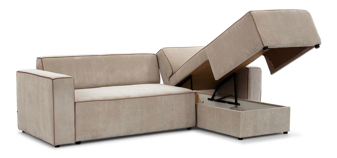 Kutna garnitura Castello (bež + smeđa) (D)