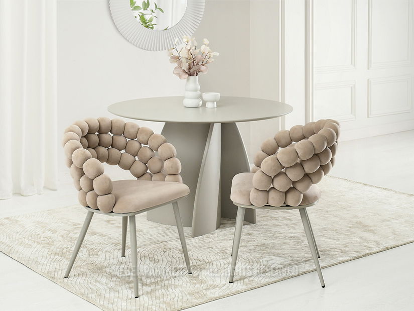 Jedálenská stolička Logico (béžová + sivá)