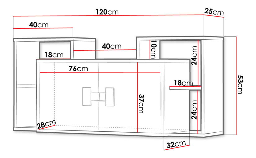Vitrina Marcel TE12 (hrast artisan + bijela)