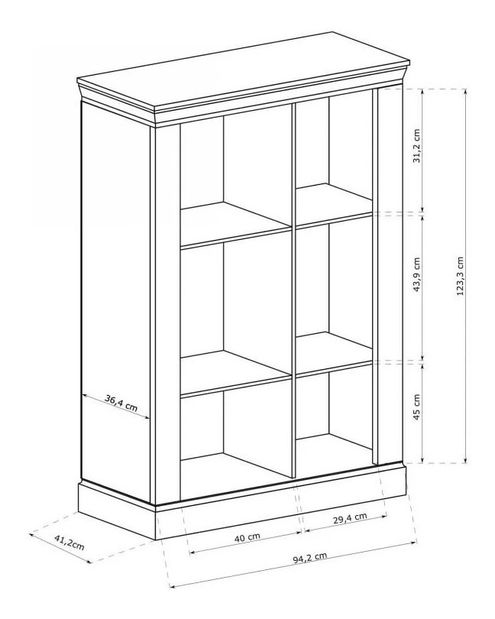 Vitrină Atena 12 (cu iluminat LED) (craft auriu)