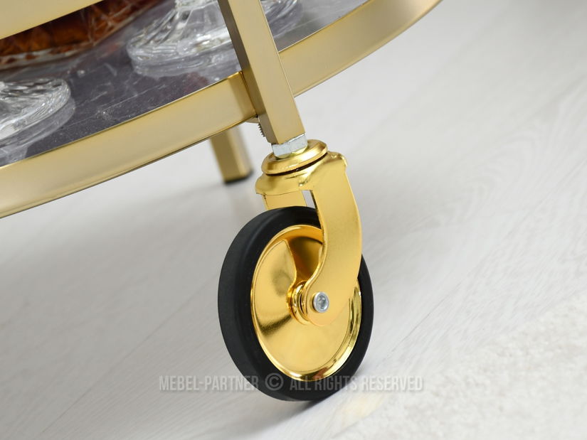 Dohányzóasztal Alfonzo (szürke márvány + arany)