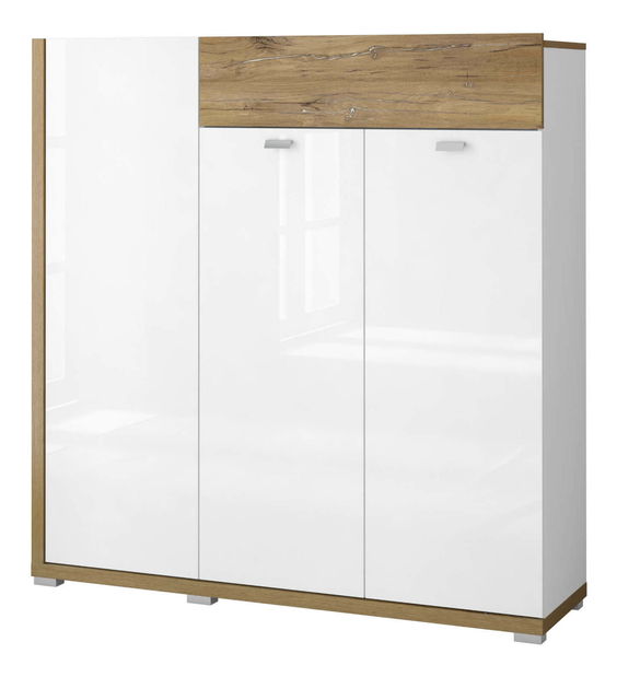 Komoda Laree Tip 76 (hrast flagstaff + bijeli sjaj)