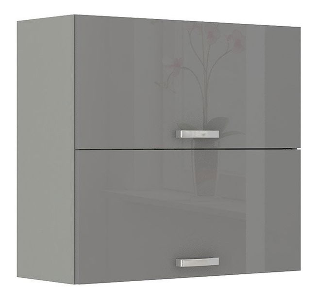 Gornji kuhinjski ormarić Milo 80 GU-72 (siva + sivi sjaj)