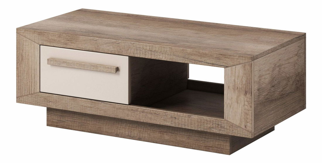 Dohányzóasztal Laurie Típus 99 (canyon monument tölgy + fényes homok szürke)