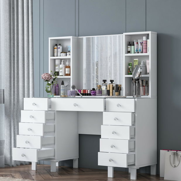 Toaletný stolík Beja (biela)