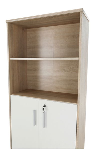 Raft cu dulap Hansa 2 NEW 10 (stejar sonoma + alb)