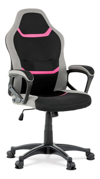 Gamer szék/fotel Leira-L611-PINK (fekete + szürke + rózsaszín)