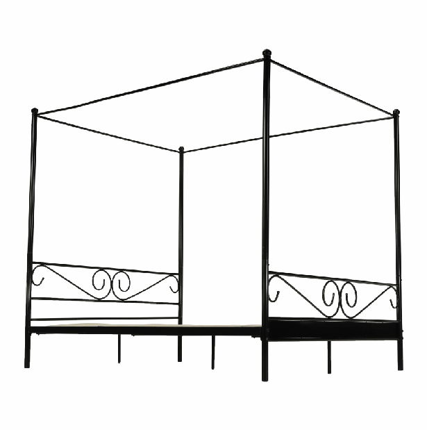 Manželská posteľ 160 cm Anabella (čierna)