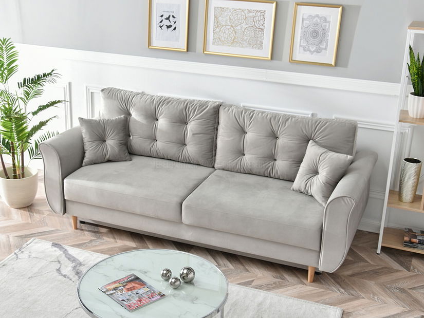 Kétszemélyes kanapé Lirica (szürke + tölgy)