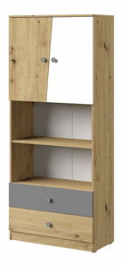 Regal Mauve WK04 (hrast artisan + bijela + siva) *rasprodaja