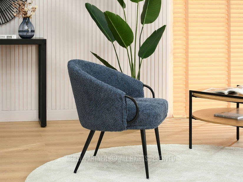 Fotel Carma F (sötétkék + fekete)