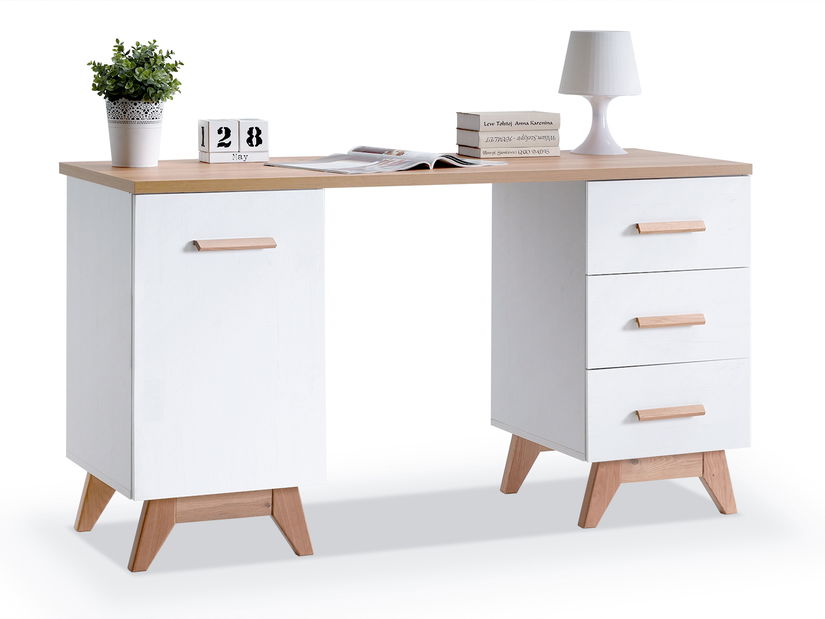 PC stol Balones BG12 (bijela + hrast)