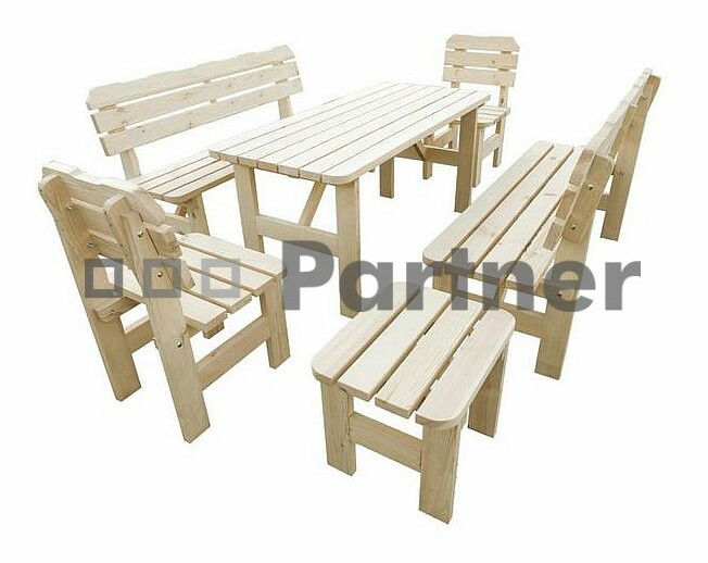 Záhradný nábytok Borovica masív 1+6 02