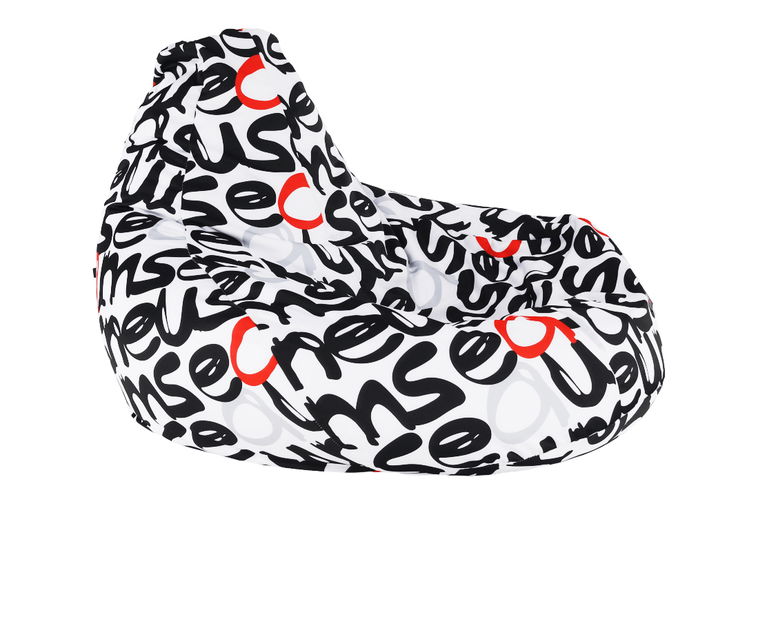 Babzsák Blaze (fehér + fekete + szürke + piros minta)