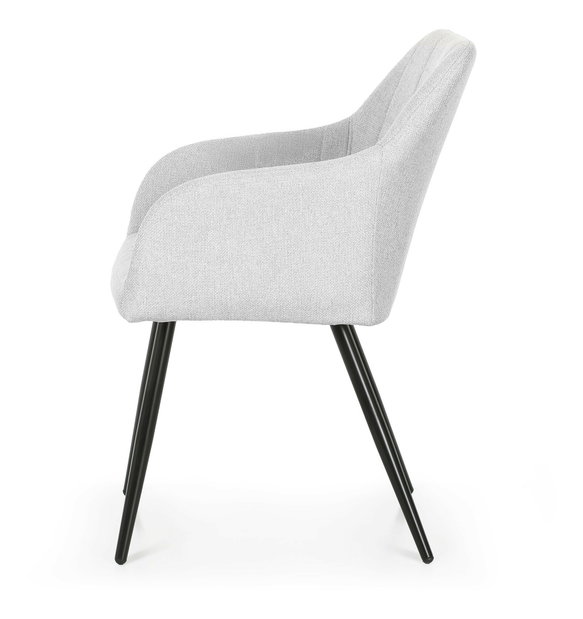 Set blagovaonskih stolica (6 kom.) Luksemburg (svijetlosiva + crna)
